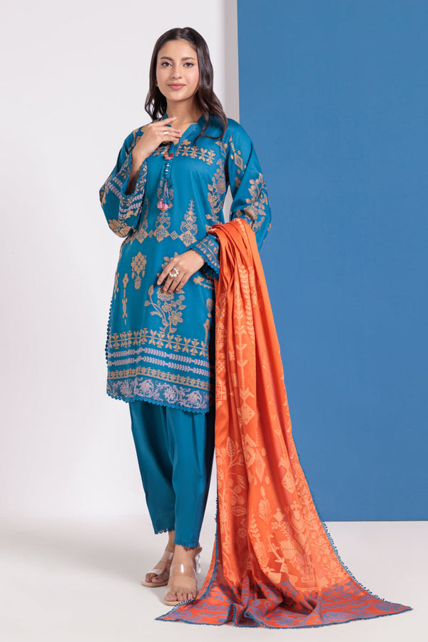 Blue-Jacquard-3 Piece (WPS25JD3050)B-86