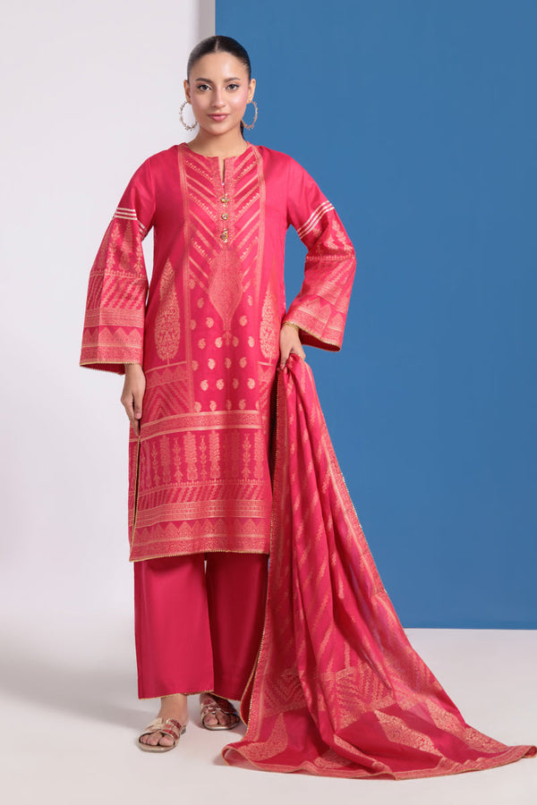 Pink-Jacquard-3 Piece (WPS25JD3045)B-206