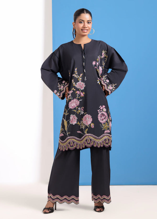 Black-Cotton Silk-2 Piece (WPS25SE2025)B-99