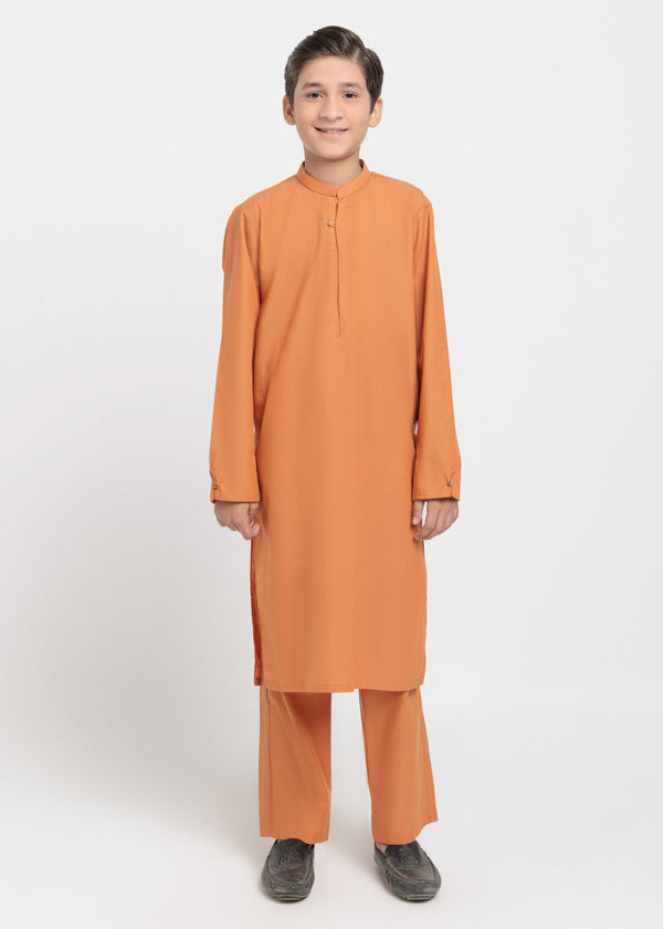 Orange-Cotton-Kurta Trouser - (BPS25KP2093) BIN 213