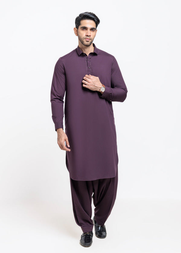 Violet-Blended-Shalwar Suit - (MPS25SSE2048) B-46-47