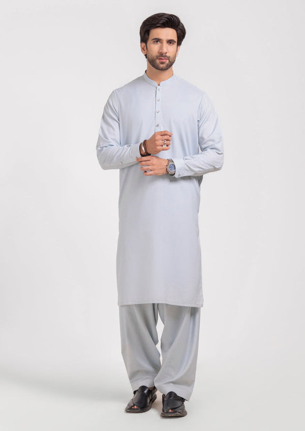 P-Blue-Blended-Kurta Shalwar - (MPS25KSE2063) B-39