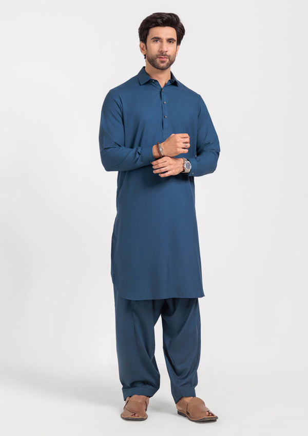 Teal-Blended-Shalwar Suit - (M25SSS2016) B-23