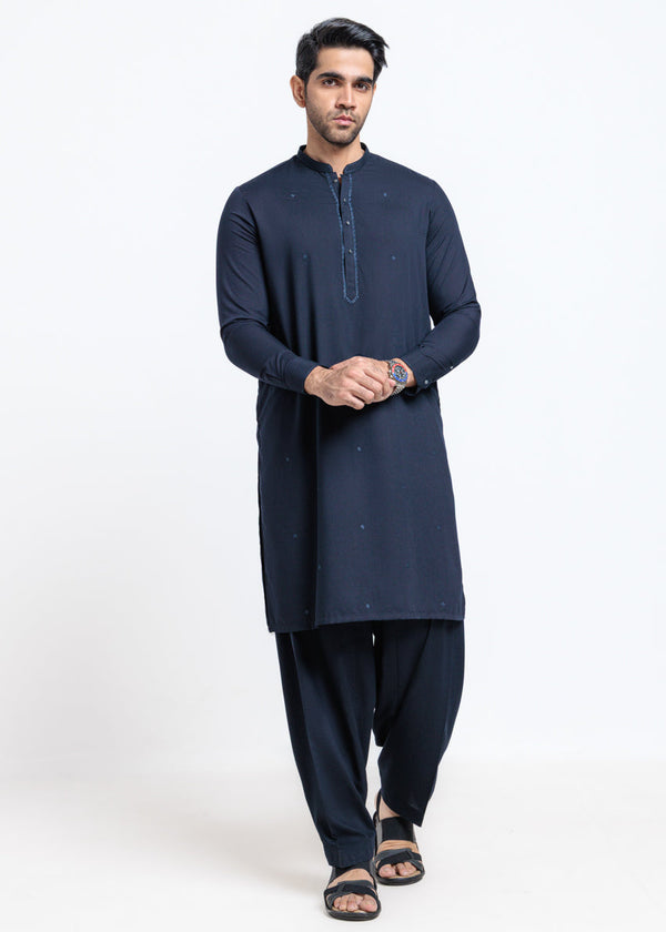 D-Navy-Blended-Shalwar Suit - (MPS25SSE2071) B-52