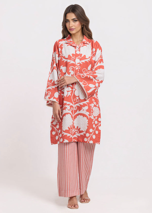 Orange-Khaddar-2 Piece (WPSTPBW25HR10N6) B-48