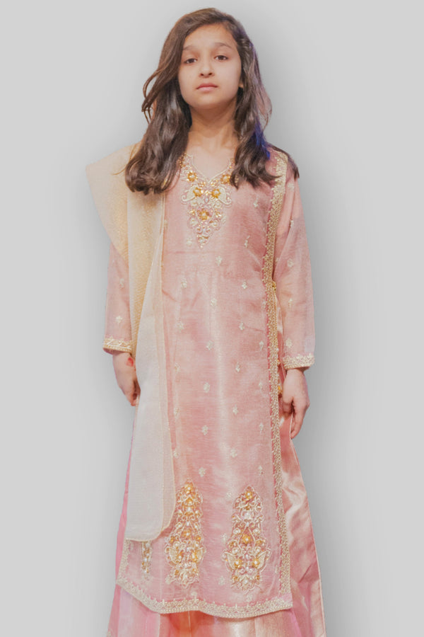 Girls Stitched Festive 3 Piece 694B