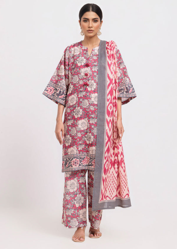 Pink-Khaddar-3 Piece (WP3PPBW25B10N2)B-77/85