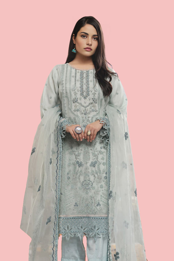 Grey-Organza-3Piece-AY04(B-195) R9