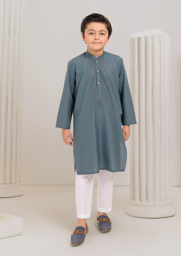 Aqua-Blended-Kurta - (B25KU1018) B-4