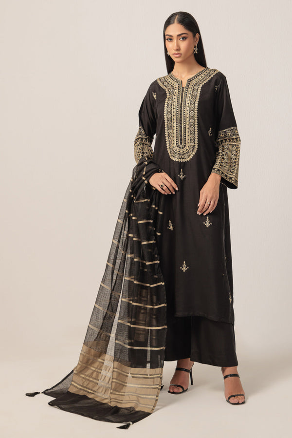 BLACK-SILK-3 PIECE (BS5243P16)B-45. R5