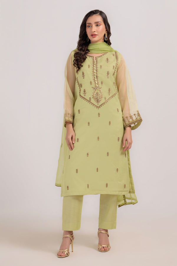 GREEN-ORGANZA-3 PIECE (BS5243P26)B-177