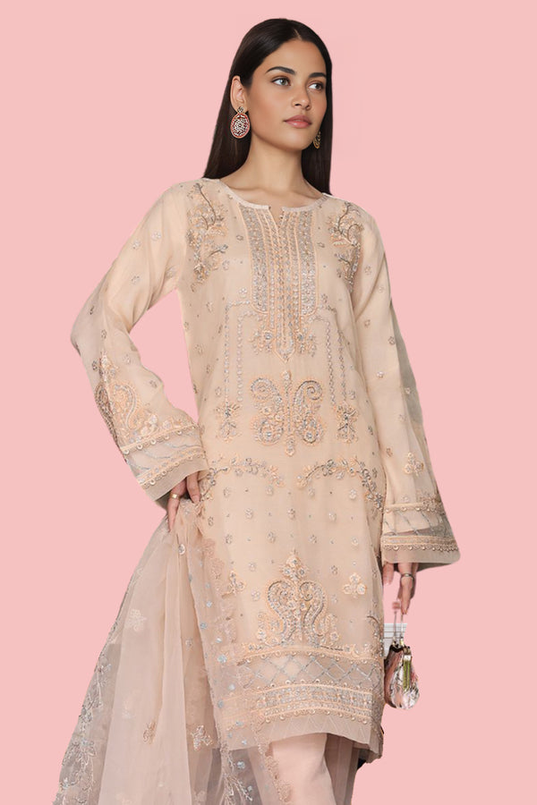 Beige-Organza-3Piece-AY01 (B-177)
