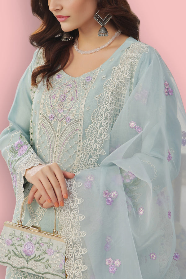 Teal-Organza-3Piece-OK03 (B-13) R-3