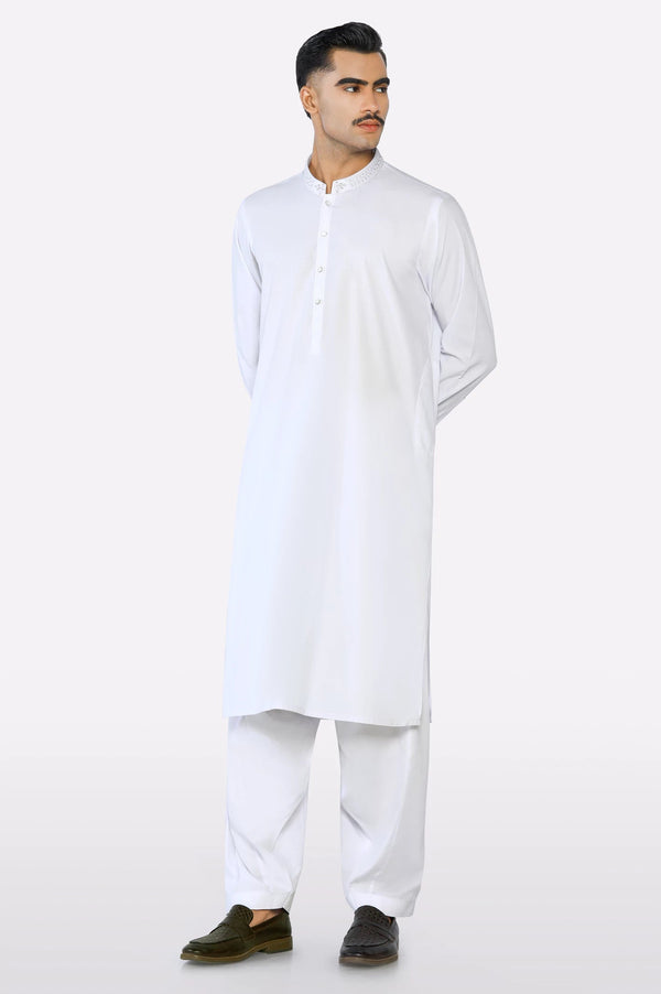 MENS KAMEEZ SHALWAR EG3596-OFF WHITE B-38