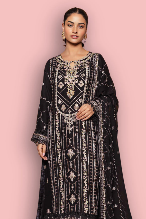 Black-Chiffon-3Piece-SH07 (B-86)