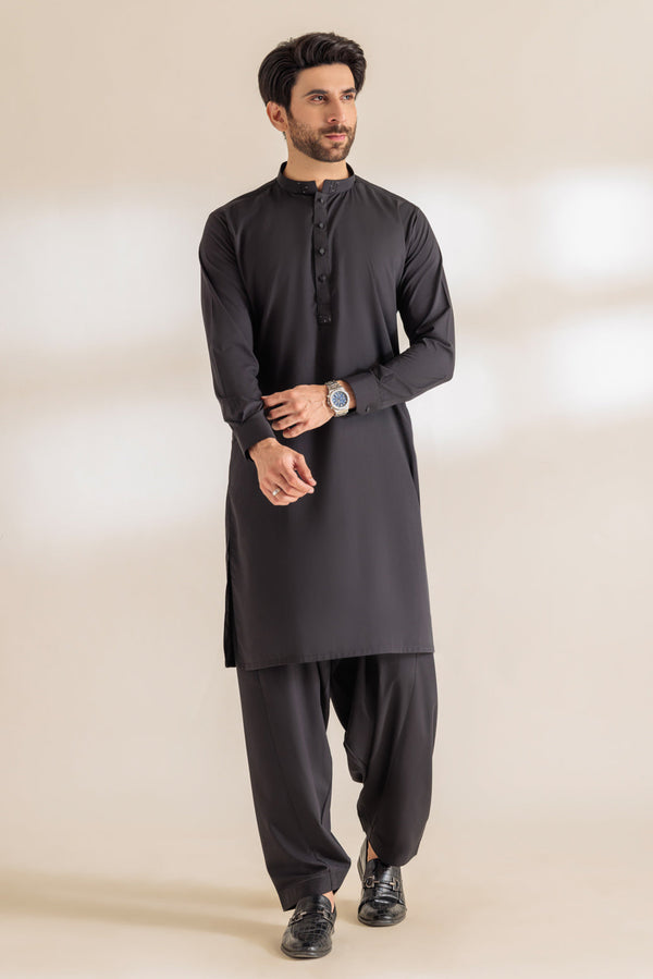 J-BLACK-BLENDED-SHALWAR SUIT - (GSBS24-011) B-25. R23