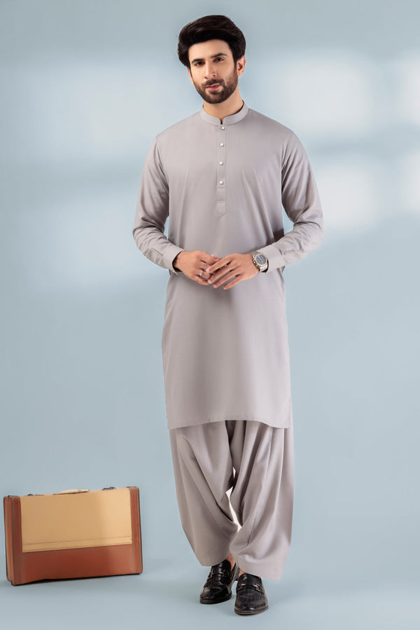 P-GREY-BLENDED-SHALWAR SUIT - (GSBS24-017) B-39