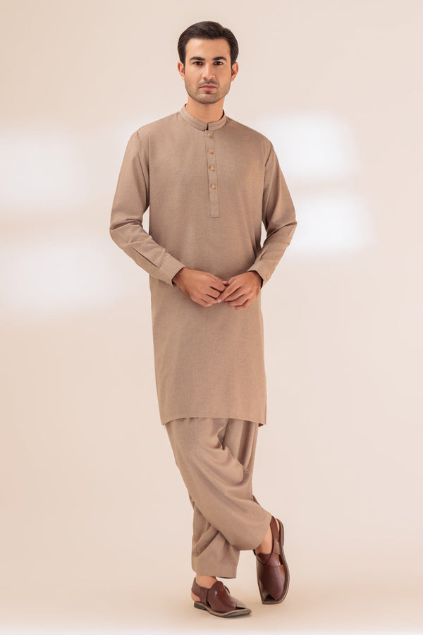 P-KHAKI-BLENDED-SHALWAR SUIT - (GSBW23-029) B-45