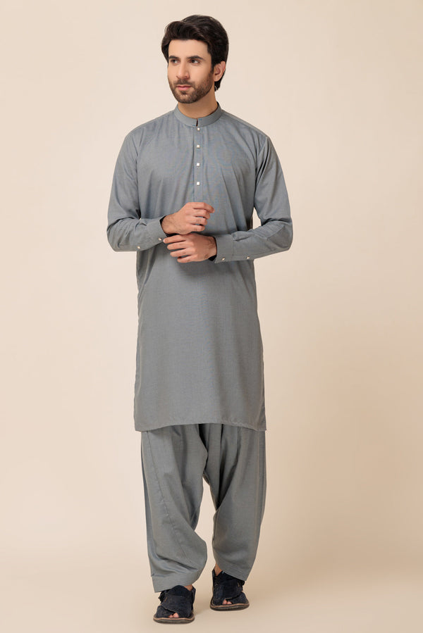 E-BLUE-BLENDED-SHALWAR SUIT - (GSBW23-031) B-18