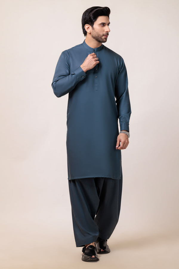 S-GREEN-BLENDED-SHALWAR SUIT  - (GSBW24-005) B-44 R24
