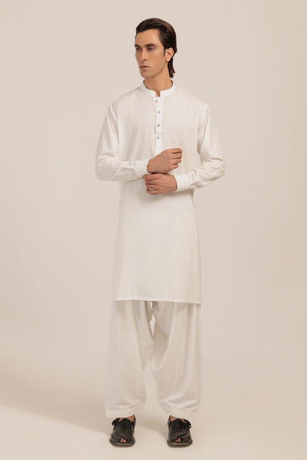 WHITE-BLENDED-SHALWAR SUIT - (GSBW24-009)B-172