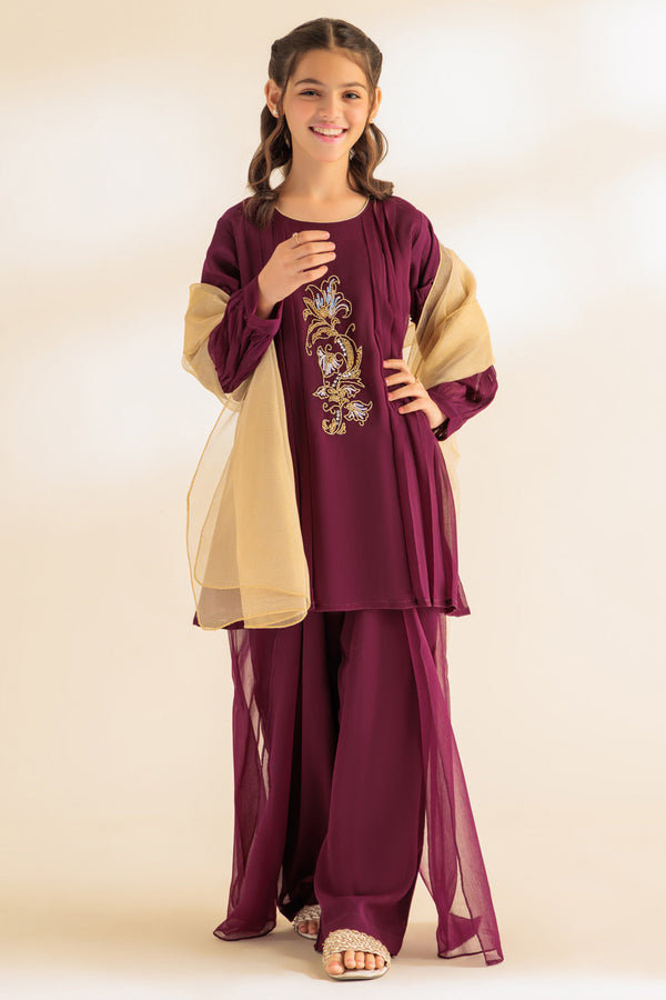 Girls Stitched Festive 3 Piece 706B