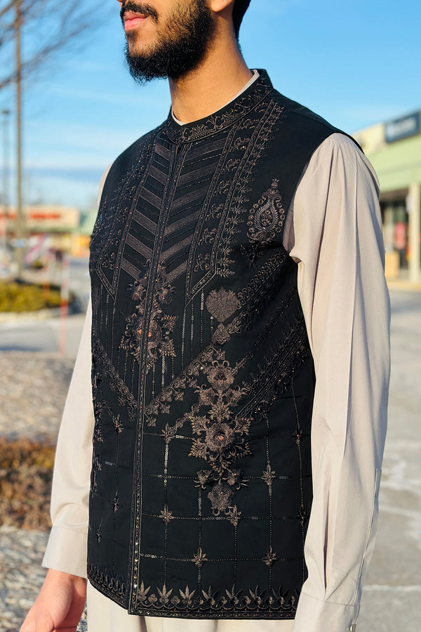 BLACK-WAIST COAT (BWR-546)