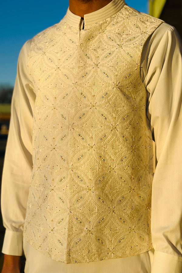 O-WHITE-WAIST COAT (BWR-556)