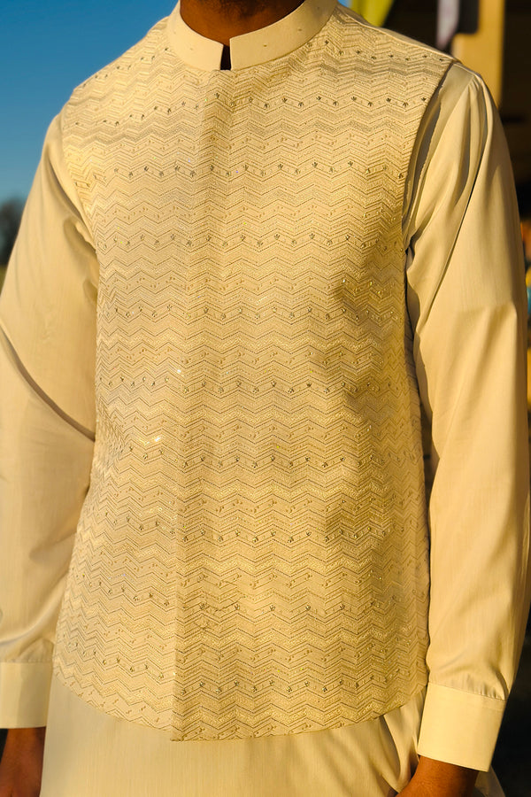 WHITE-WAIST COAT (BWR-553)