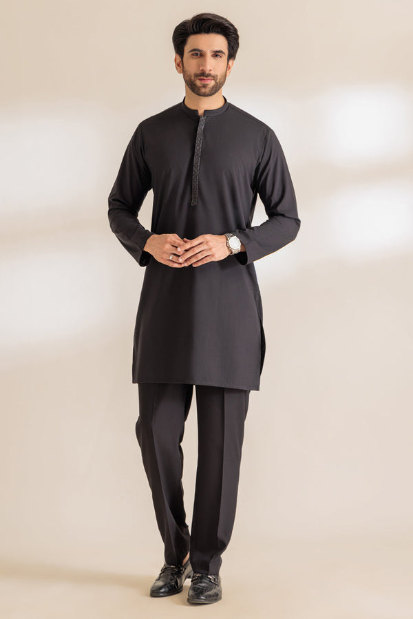 BLACK-BLENDED-KURTA TROUSER - (KSR24-003) B-07