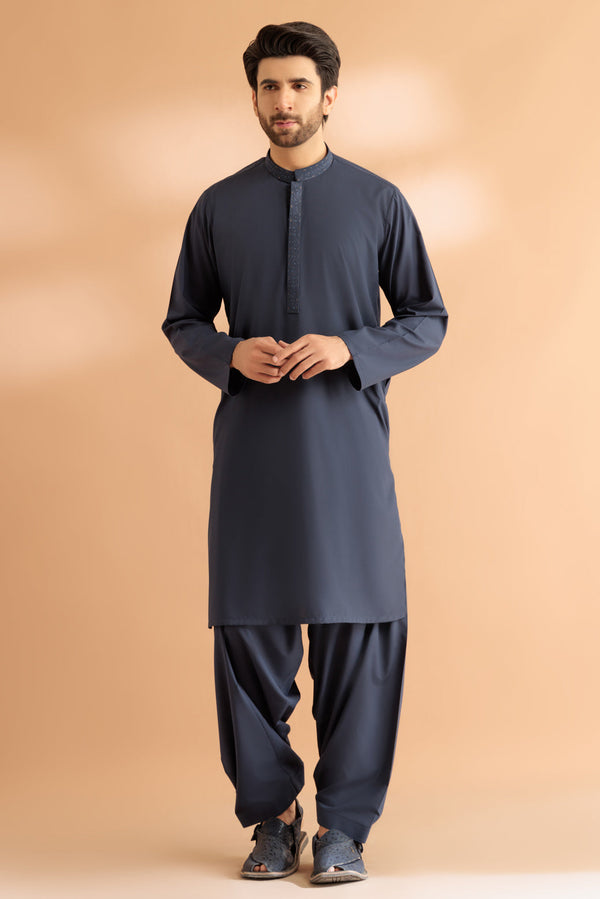 NAVY-BLENDED-KURTA SHALWAR - (KSRS24-009) B-46