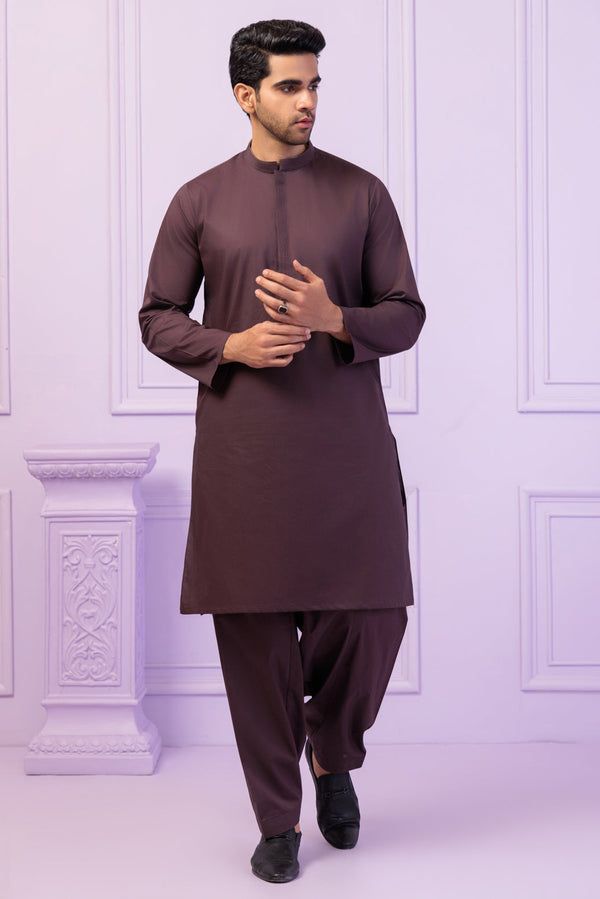 R-WOOD-BLENDED-KURTA SHALWAR - (KSRS24-034) B-25. R25
