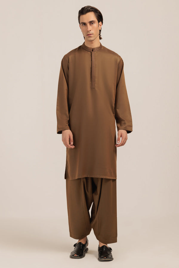 GOLDEN-BLENDED-KURTA SHALWAR - (KSRW24-022) B-173