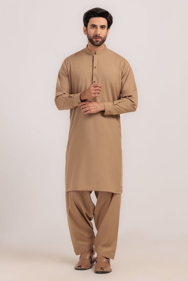 BEIGE-BLENDED-KURTA SHALWAR - (KSRW24-030)B-173. R21