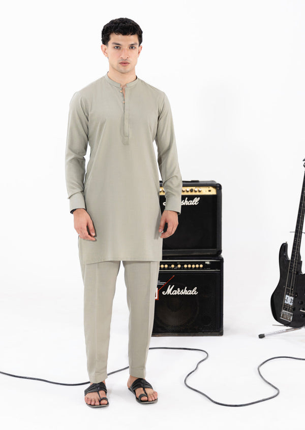 Olive-Blended-Kurta Trouser - (M25KPS2001) B-18