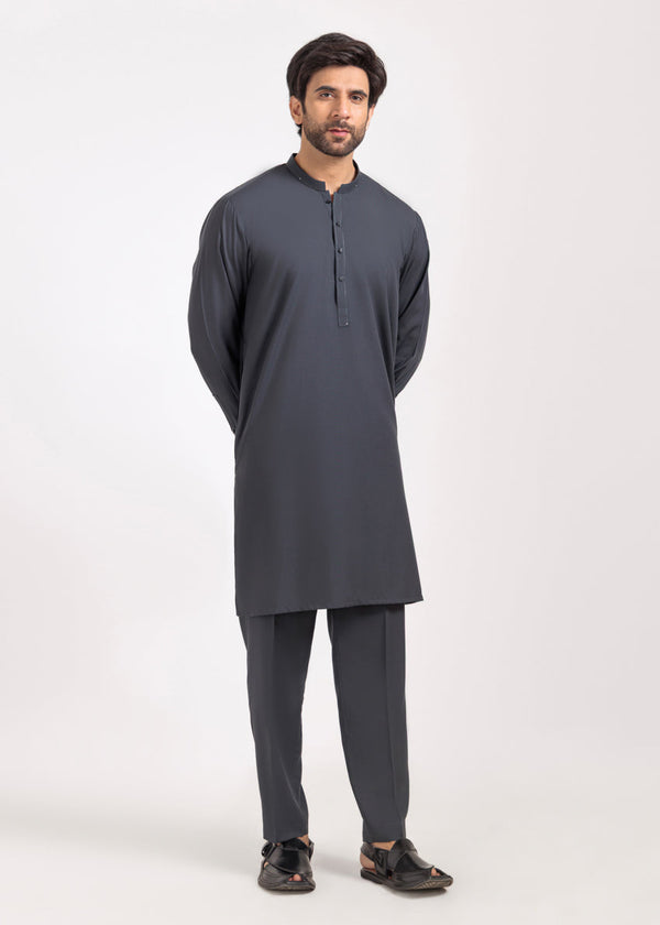 Charcoal-Blended-Kurta Trouser - (M25KPS2007) B-20