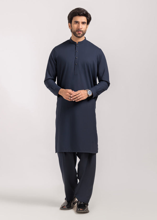 N-Blue-Blended-Kurta Shalwar - (M25KSS1012) B-27