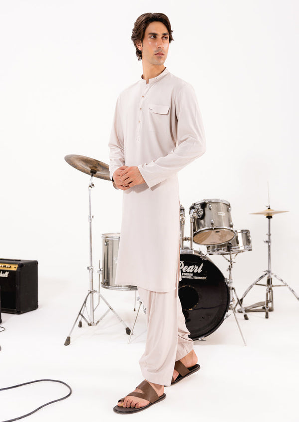 L-Peach-Blended-Kurta Shalwar - (M25KSS1015) B- 52