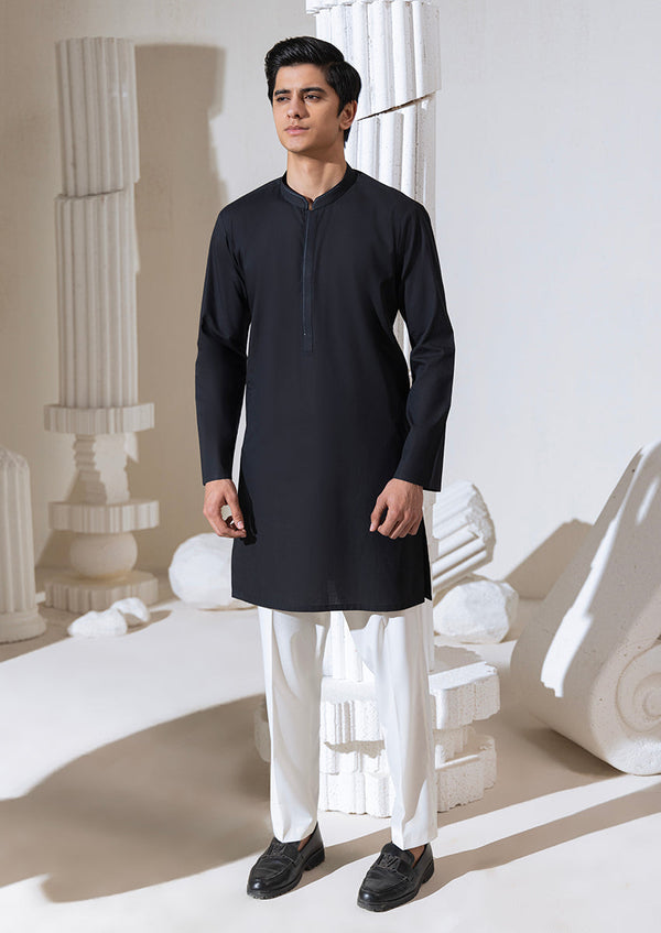 BLACK-BLENDED-KURTA - (M25KUS1005) B-53. R22