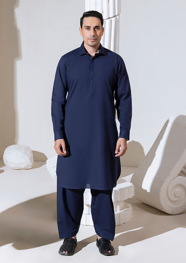 NAVY-BLENDED-SHALWAR SUIT - (M25SSS2009) B-40. R21