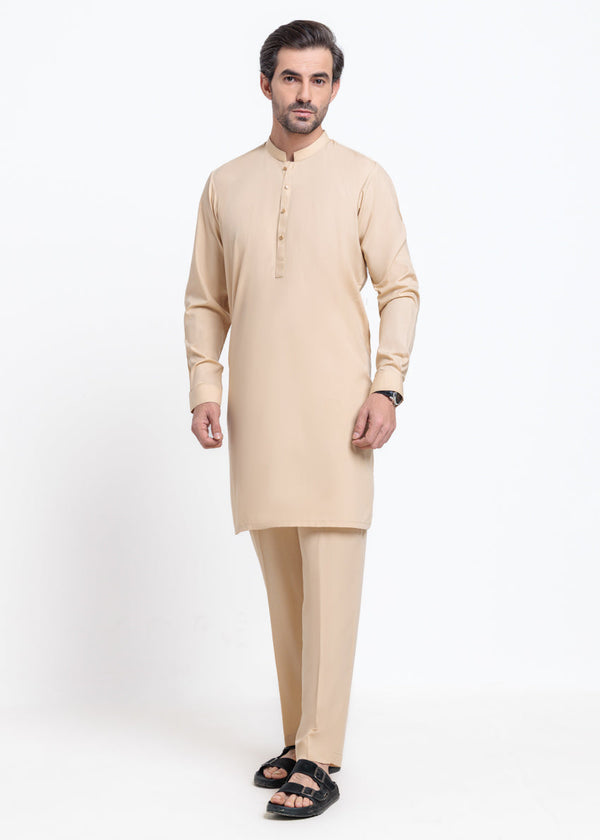 Beige-Blended-Kurta Trouser - (MPS25SSS2078) B-19