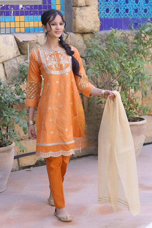 Girls Stitched Festive 3 Piece 673