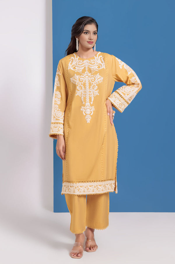 Mustard-Cotton Silk-2 Piece (WPS25SE2022)B-70