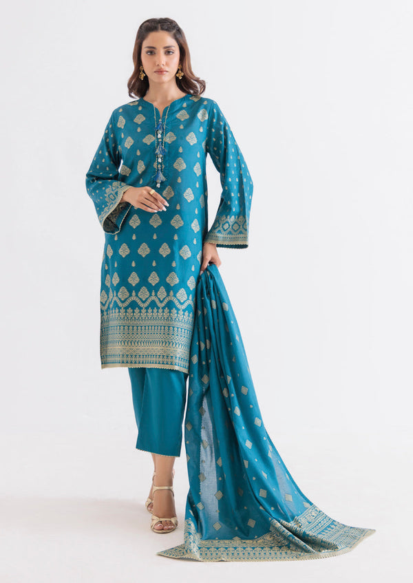 Teal-Jacquard-3 Piece (WPS25JD3007)B-05