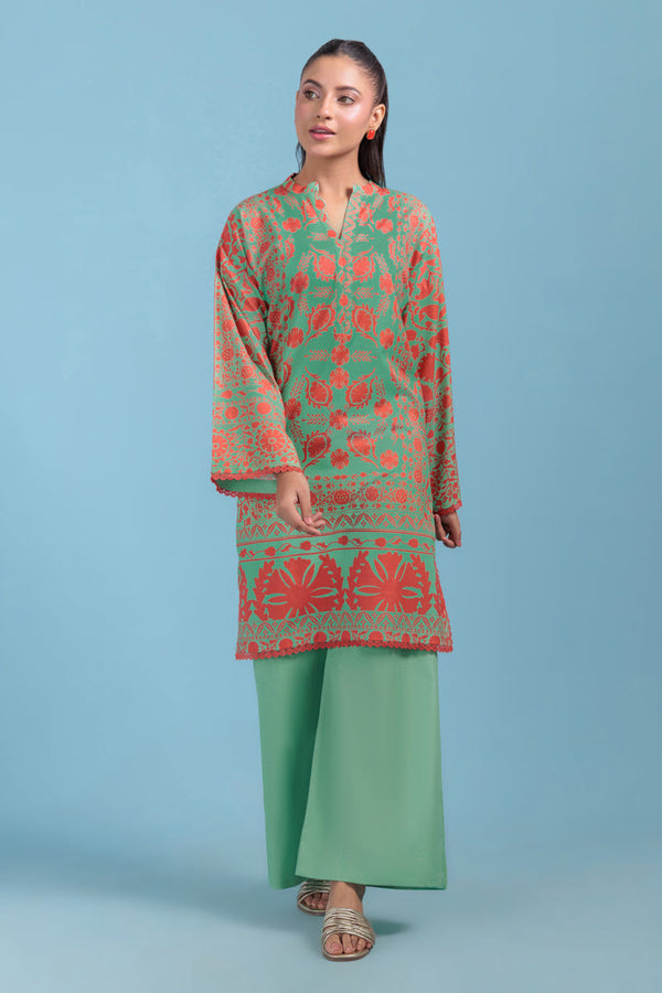 L-Green-Cambric-2 Piece (WPS25P2013)B-124