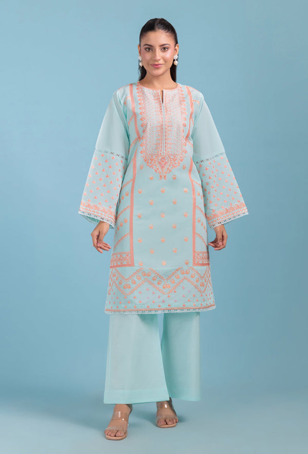 Ice-Blue-Cotton Silk-2 Piece (WPS25SE2041)B-125