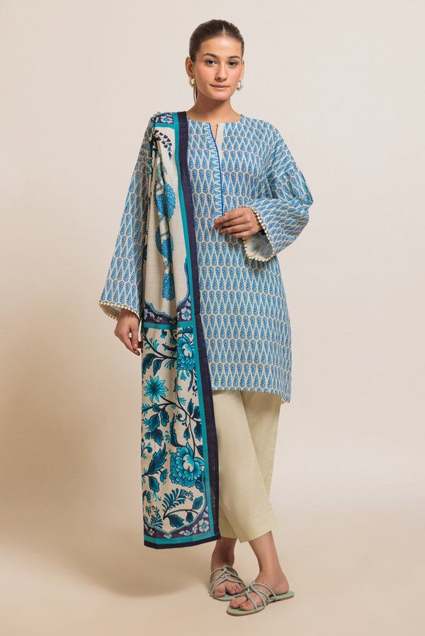 BEIGE-KHADDAR-3 PIECE (WS2243P13)B-189 R18