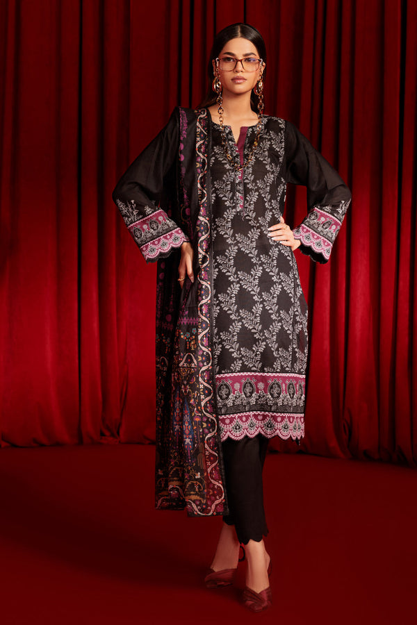 BLACK-KHADDAR-3 PIECE (WS7243P04)B-06 R18