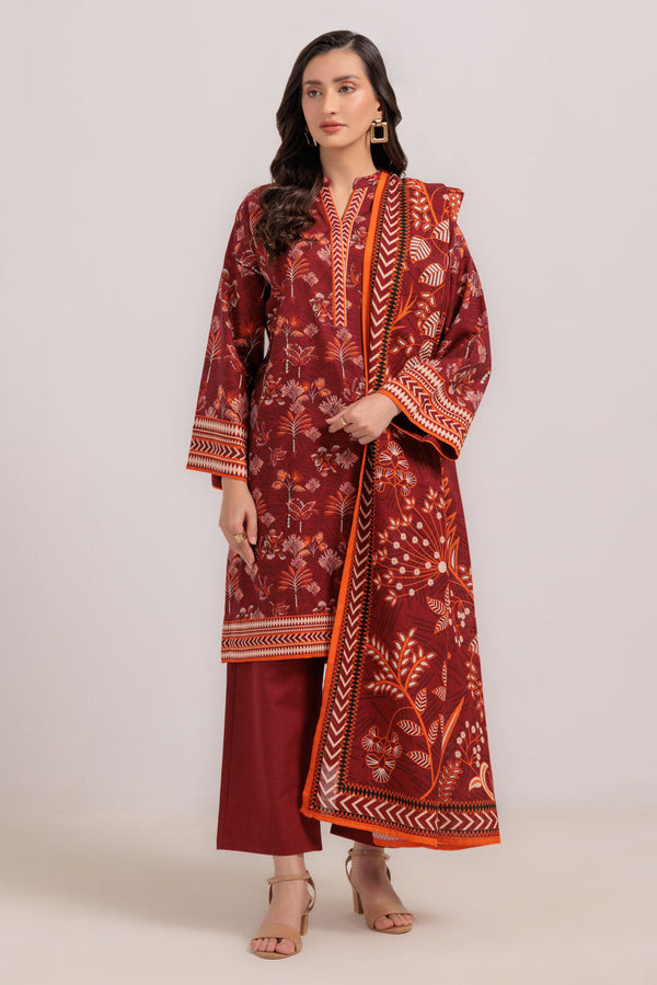 RED-KHADDAR-3 PIECE (WS7243P49) B-14