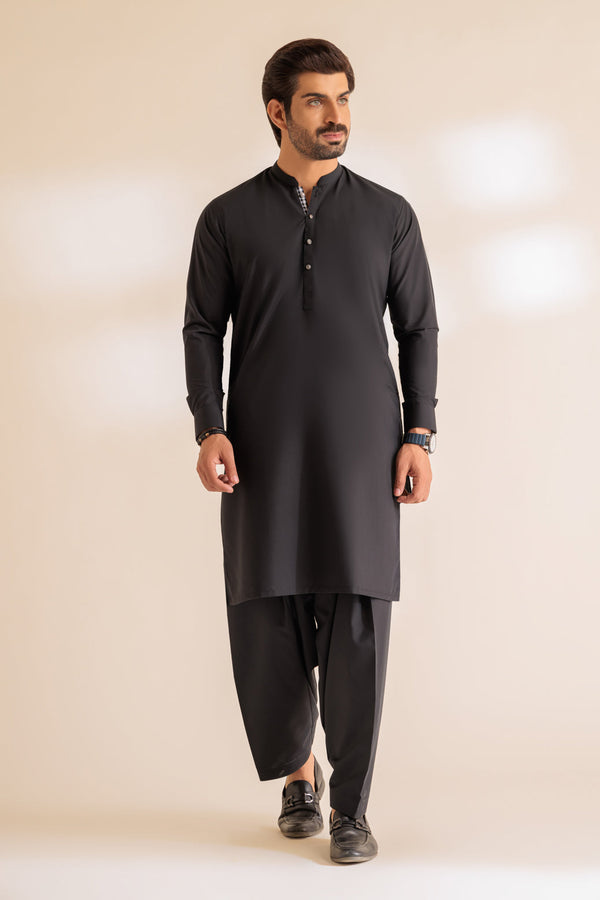 J-BLACK-BLENDED-SHALWAR SUIT - (GSBS24-010) B-32